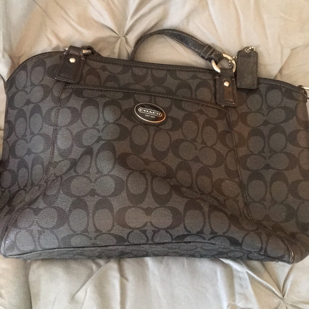 Black Leather Coach Bag